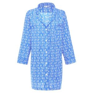 Marigot Lorient Block Print Nightshirt in Blue Sheep